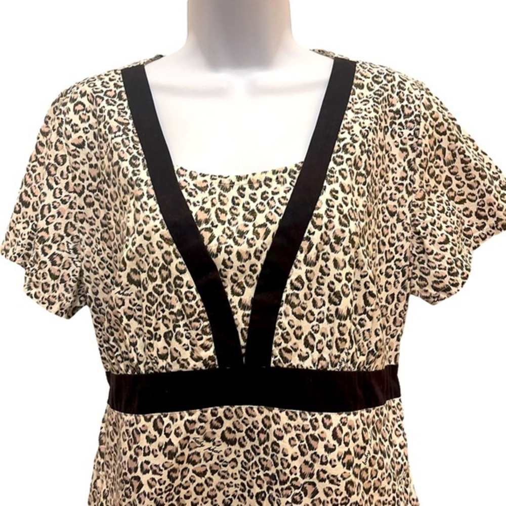 Baby Phat Tie Back Animal Print Top Size Medium